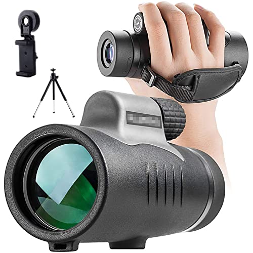 Monoculaire 10x42 étanche pour randonnée et observation des oiseaux avec trépied