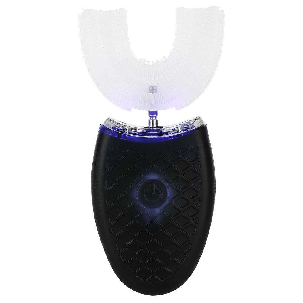Spazzolino Elettrico A Forma Di Uspazzolino elettrico a forma di u, Spazzolino denti elettrico con testina a forma di U, dispositivo per sbiancamento dei denti a luce con ricarica wireless,