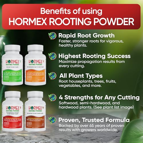 Image of Hormex Rooting Hormone Powder #1, #3, #8, #16 - Fast Roots for All Cuttings