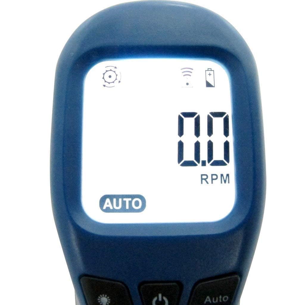 Tachometer Drehzahlmesser, Foto-Drehzahlmesser 2,5-99999 U/min Berührungsloses Drehzahlmessgerät Motordrehzahlmesser mit reflektierendem