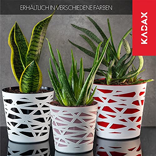 KADAX Blumentopf, Übertopf, runder Pflanztopf aus Kunststoff, Pflanzkübel für Blumen, Pflanzen, Balkon, Blumenkübel für Innen… – Ansicht 5