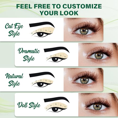 Image of KEYYOU Brown Lash Clusters Light Wispy D Curl Individual Lashes 8-18mm MIX
