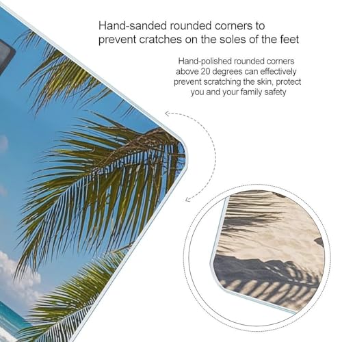 Balanza Digital para Baño Tema Playa con Plataforma Amplia miniatura 4