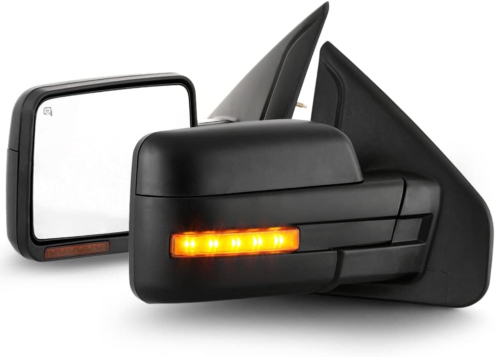 ACANII - [LED Sequential Signal Power Heat Side Mirrors Driver+Passenger OE Style For 2007-2014 Ford F150 Left+Right