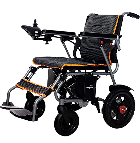 Foldable Electric Wheelchair For Adults - 360° Joystick Motorized Power Wheelchair - All-Terrain Folding Wheel Chair - Lightweight And Comfortable Travel Wheelchair For Seniors #TOP28