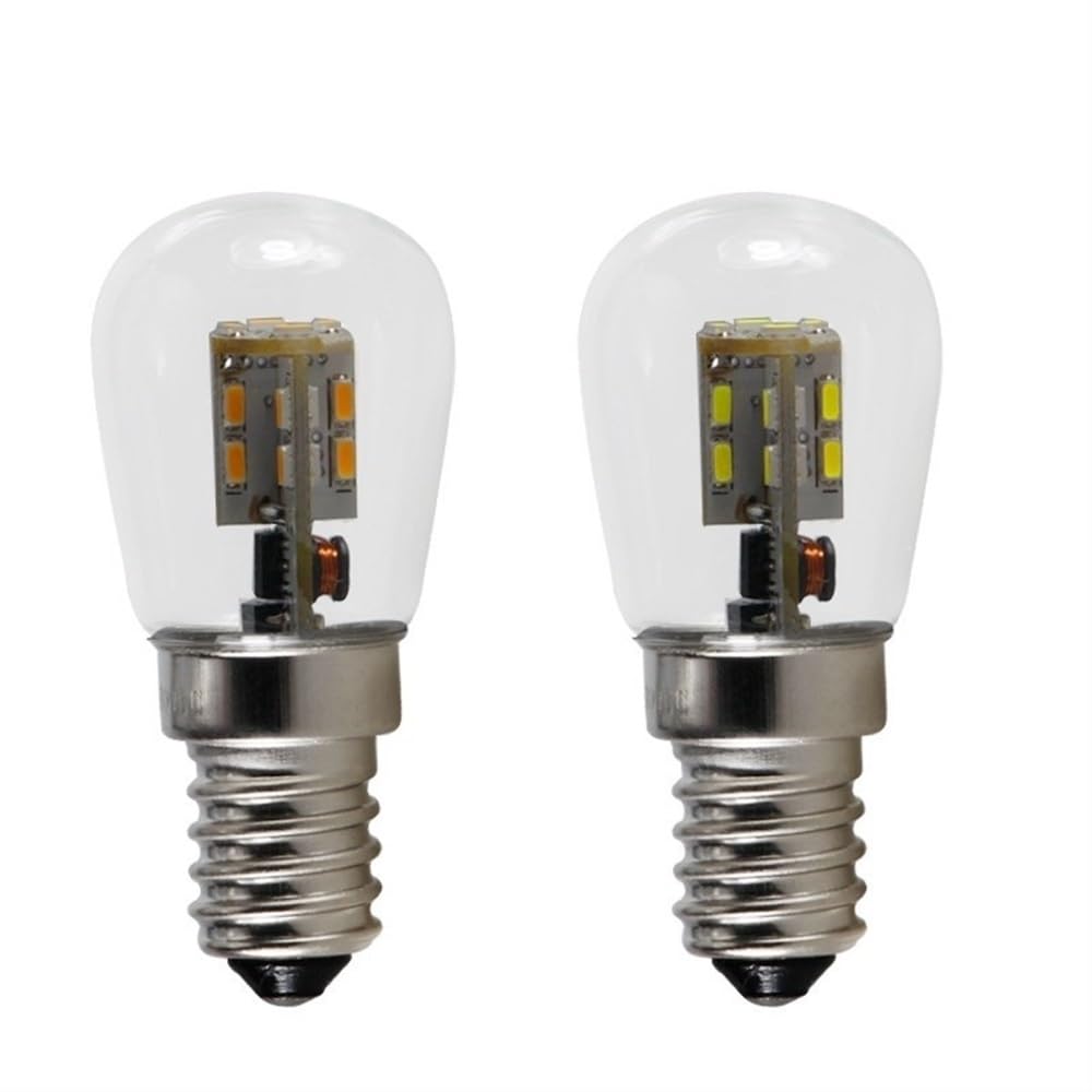 YXJX low voltage bulbs, Confezione da 30 lampadine a LED a forma di mais E14 2W T26 DC12V, lampada a conchiglia trasparente for fornello, frigorifero, microonde(Blanc)