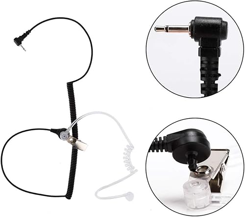 Miniatura 3 de Auricular de radio para aplicación de la ley, cable de auriculares de 0.098 in, línea de auriculares, solo escucha, tubo de aire para walkie talkie