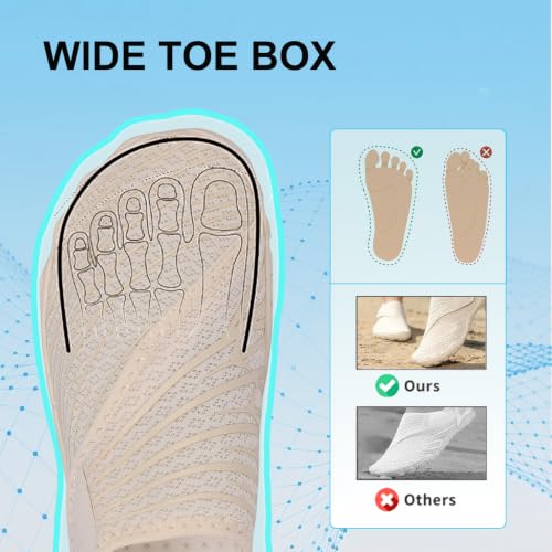Image of Voyabarefoot Shoes for Women Men 2026 Upgrade Wide Toe Box Barefoot Hiking Sandals,Non-Slip Adjustable Water Shoes for Beach Walking Travel, Comfortable Slip On Walking Shoes