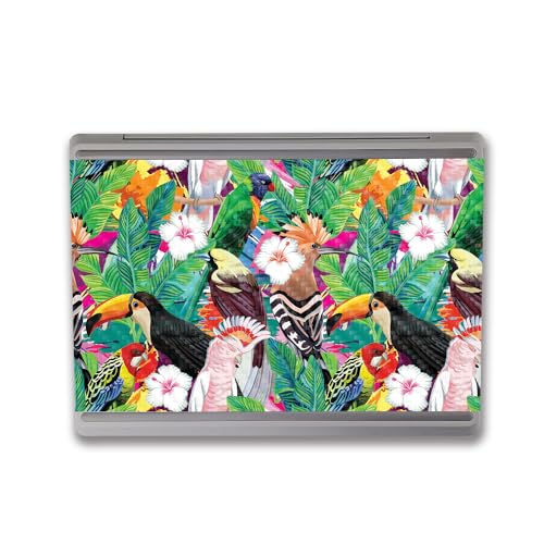 Image of MightySkins Carbon Fiber Skin Compatible with Microsoft Surface Laptop Go 3 (2023) Full Wrap Kit - Tropical Paradise | Protective, Durable Textured Carbon Fiber Finish | Made in The USA