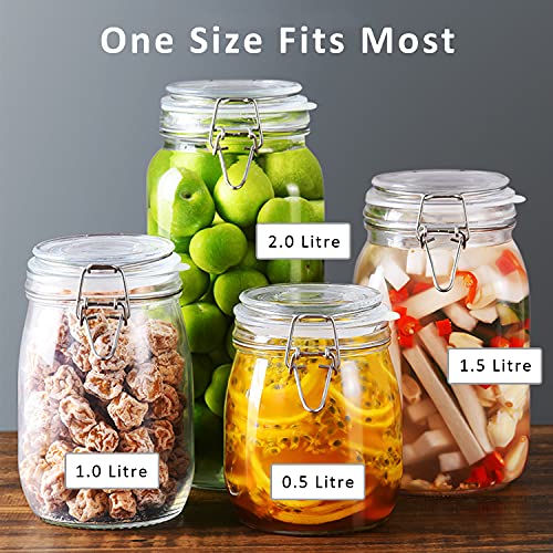 12 Pieces Rubber Seals Rings For Glass Jars, Airtight Silicone Replacement Gasket For Jars, Leakproof Silicone Gasket Sealing Rings For Mason Jars, Elastic And Fits Most Sizes (White) #TOP1