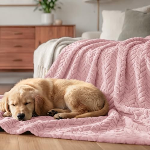 Image of Exclusivo Mezcla Soft Fleece Bed Blanket King Size, 90 inchx104 inch, Pink