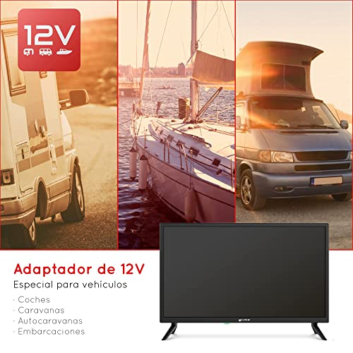 Grunkel-LED-24IV2-Televisor-con-Entrada-12V-de-61-centimetros-con-Panel-HD-Ready-y-Sintonizador-TDT-Alta-Definicion-T2-De-bajo-Consumo-y-Auto-Apagado-24-Pulgadas–Negro