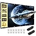 Leinwand Beamer 150 Zoll | 16:9 HD Faltbare Beamer Leinwand Outdoor | Dickerer, Lichtdichterer Projektor Leinwände | Knitterfrei und Leicht zu Tragen - Besonders Geeignet für Outdoor, Camping, Zuhause