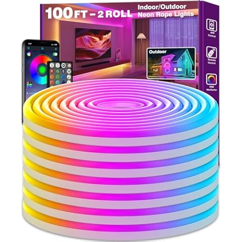 SINLEY 100FT LED Neon Rope Lights Cover