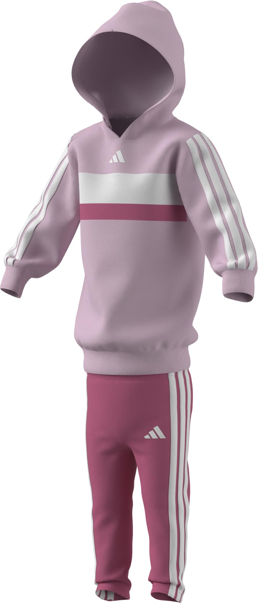 adidas Bambine e ragazze SEASONAL ESSENTIALS TIBERIO 3 STRIPES FLEECE LEGGINGS SET