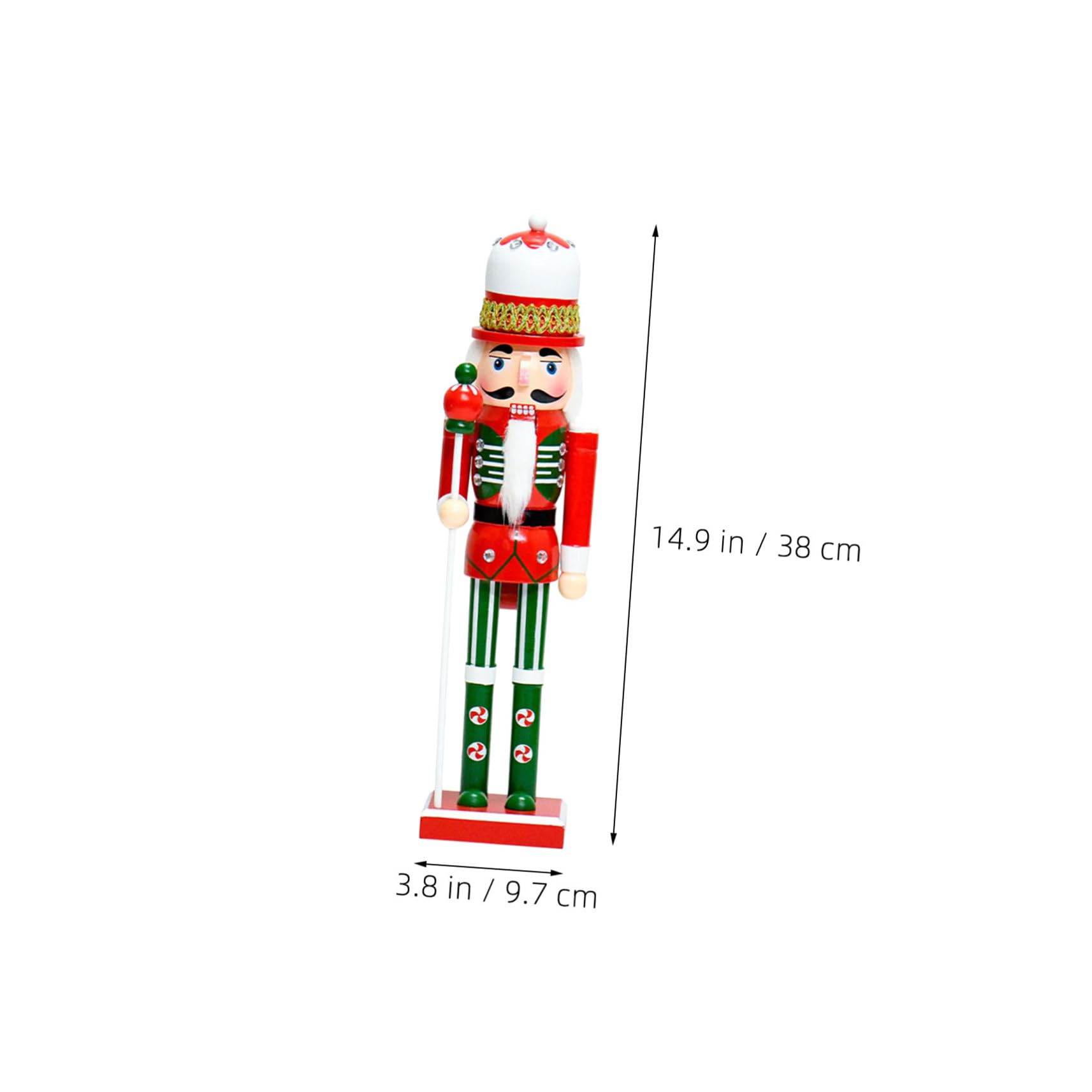 Mikikit Figura in Legno 38 Cm 3 Pezzi Decorazione Natalizia Personaggio da Tavolo per Addobbi Festivi e Compleanni