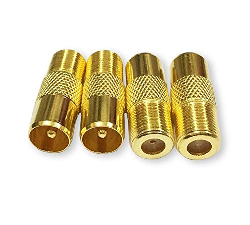 Besmelody F Female to TV PAL Male Plug Coaxial Connector Adapter Coax TV Adapter Connector 10pcs