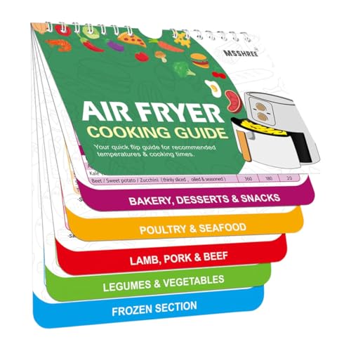 OYZOQ Accesorios para freidora de aire, más de 200 recetas, folleto de guía de cocina para freidora de aire caliente para Ninja COSORI PHLIPS Panasonic