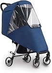 Housse de pluie pour poussette, protection contre les intempéries pour voyage avec bébé, coupe-vent et imperméable, accessoire universel pour poussette (Bleu) | Housse de poussette respirante pour protection contre le vent et l'eau, protection contre les intempéries pour poussette
