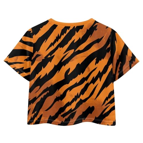 Image of Cute Crop Tops for Girls Short Sleeve Summer T Shirts Fashion Graphic Tees Crew Neck Pullover Tee 5-14 Years