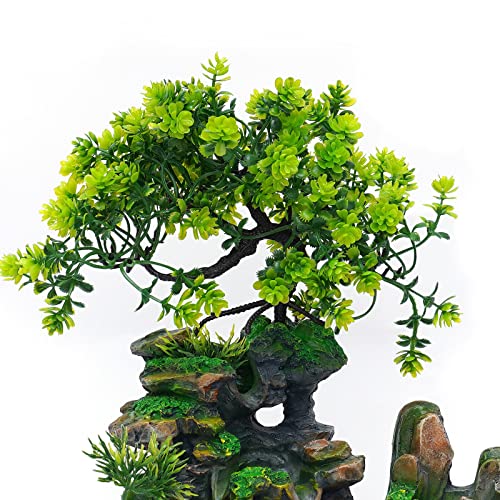Miniatura 6 de Fuente De Interior Con Iluminación Led Fuente De Mesa Salón Oficina Cascada Escritorio Bonsái Ornamento Fuente De Mesa Cascada Fuente De Oficina Con Plantas Decoración Sin Bruma