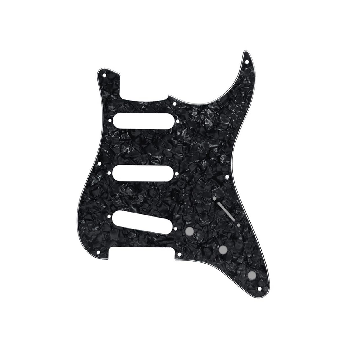RPZILO 8 Hole Strat Pickguard Vintage Style Scratch Plate Pick Gurad with Screw Scratch Plate for Strat/Stratocaster Black Pearl