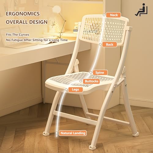 Chaise pliante en plastique PP robuste et métal avec charge 200 kg - 6