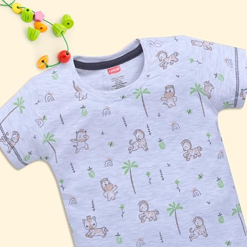 Image of LuvLap Baby Boys Regular Fit 100% Cotton Half Sleeves Boys T-Shirts and & Shorts Set Pack of 3