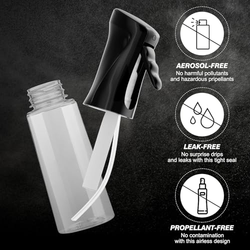 Continuous Spray Bottle for Hair (10.1oz/300ml) 2 Pack Home Essentials Spray Bottles For Cleaning Empty Ultra Fine Water Mister Sprayer For Hairstyling Garden Plants Curly Hair Perfume Etc4