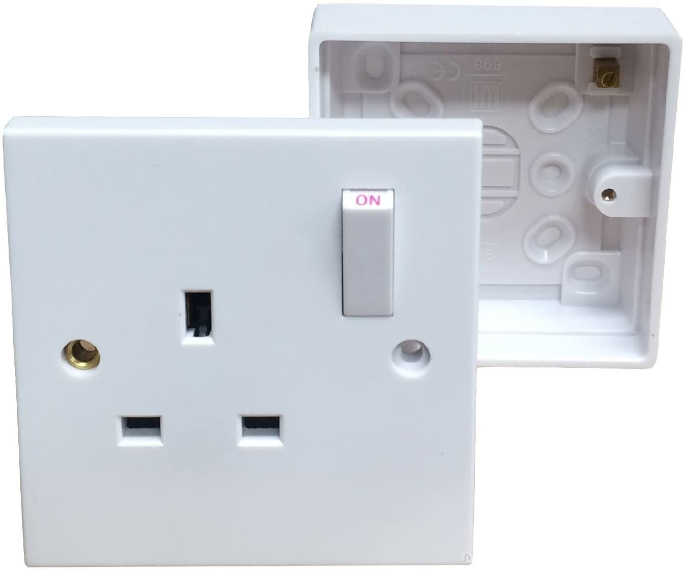 Mr. Gadget Solutions® New Single Wall Socket & Back Box Pattress Single ...