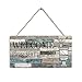 SAC SMARTEN ARTS Printed Wood Plaque Sign Wall Hanging Welcome Sign Please Seat Yourself Wall Art Sign Size 11.5" x 6" (Blue-Black)