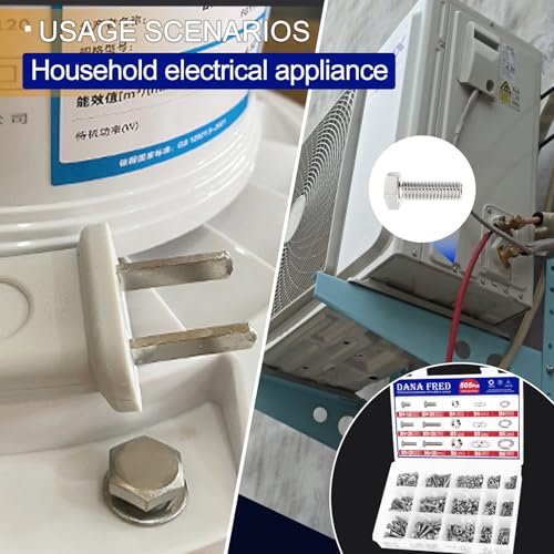Kit surtido de tornillos 1/4 y rosca hexagonal para evitar desajustes 8
