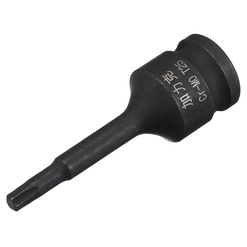 Soquete ponta Torx de impacto T25 uxcell com encaixe quadrado de 9,5 mm (3/8 pol.) e 60 mm