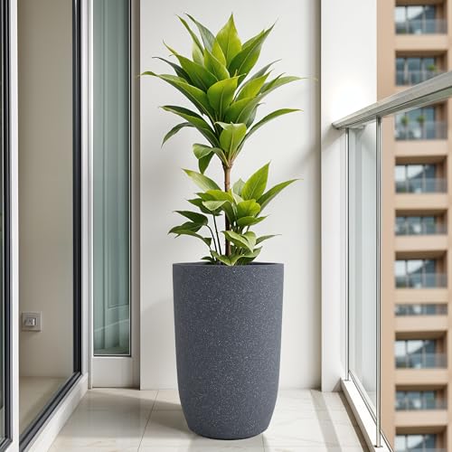 Image of YUCCABE ITALIA FOXB TPC 18 INCH Pots for Plants Highly Durable Polymers Lightweight Indoor Outdoor Plant Pots, Flower Pot Gamla Tree Planter Container Planters for Living Room, Balcony, Garden