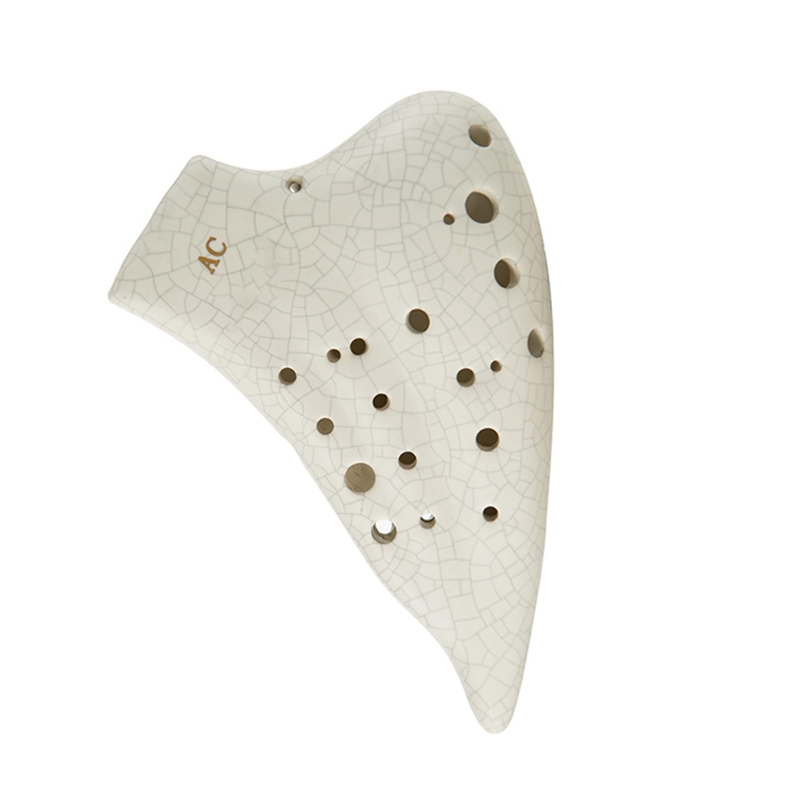 Ocarina À Trois Tubes Accordage AC Ton Moyen Couleur Émaillée C Instrument À Vent ocarina Instrument À Vent Portable(White)