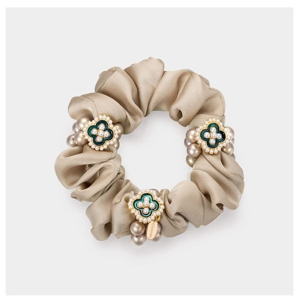 Coleteros Pelo para Cola de Caballo, Coleta De Perlas, Anillo Para El Cabello, Cuerda Para La Cabeza, Banda De Goma De Flores, Accesorios Para El Cabello Para Cola De Caballo Gomas de Pelo Mujer