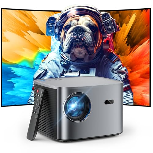 Image of [Auto Focus/Keystone] Groview 4K Projector with WiFi and Bluetooth, 1000 ANSI Movie Projector for Outdoor Use, Proyector with 50-100% Zoom, Compatible with iOS/Android/HDMI/TV Stick