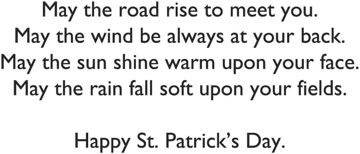 St. Patrick's Day Greeting Cards (Shining Shamrock), 5x7 Inches, 25 Cards & 26 Green Envelopes (SS100)
