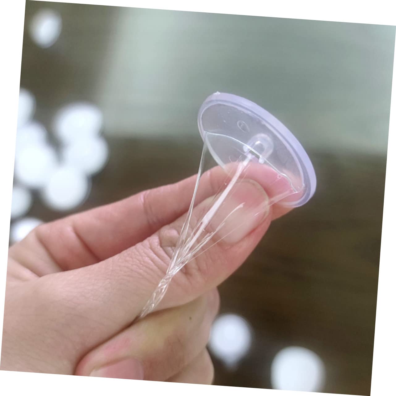 40piezas Ganchos De Techo Adhesivos Transparentes Ganchos Fuertes Para Colgar Decoraciones Sin Necesidad De Perforar Para Plantas y Luces Interiores y Exteriores