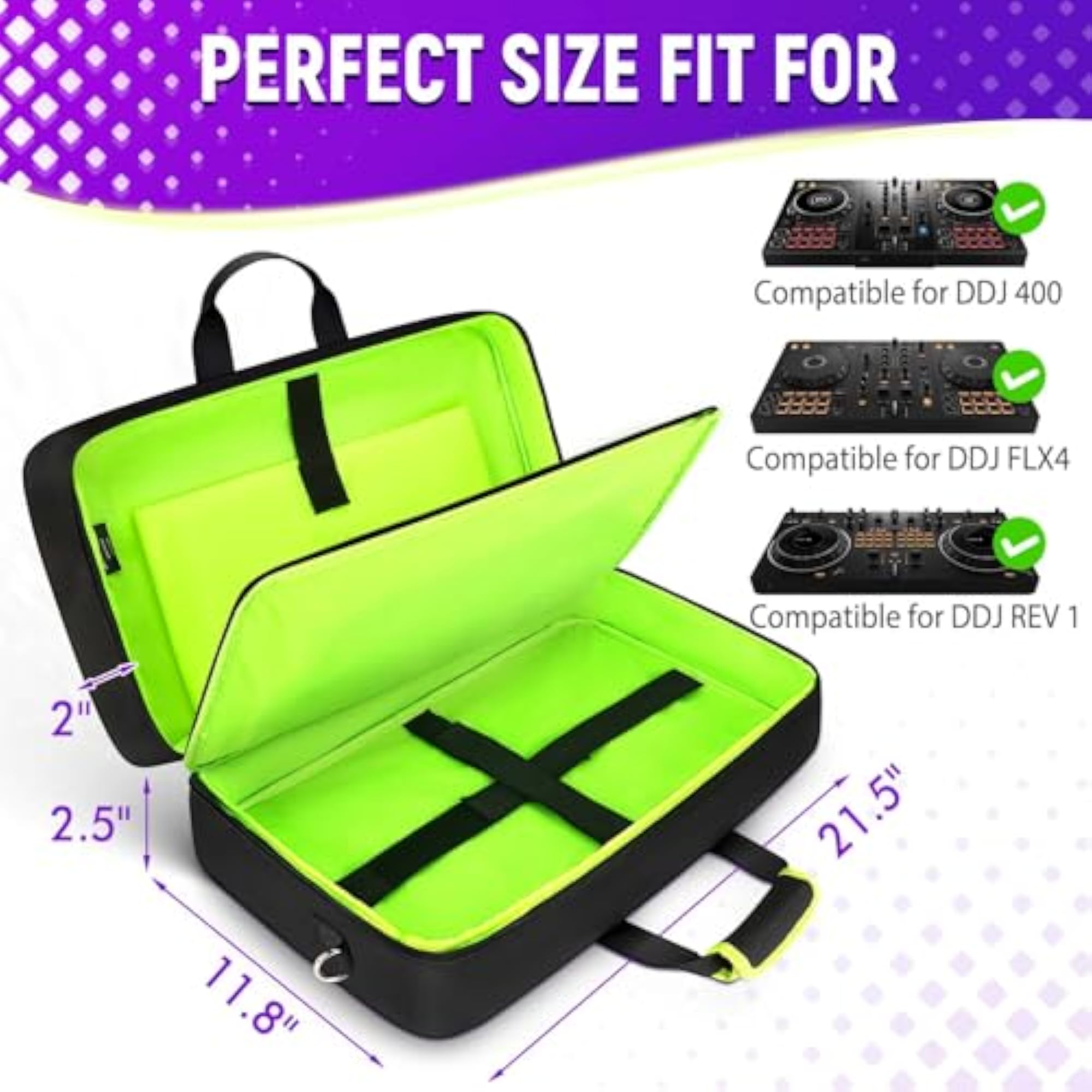 Padded DJ Controller Case for DDJ FLX4/400/REV1