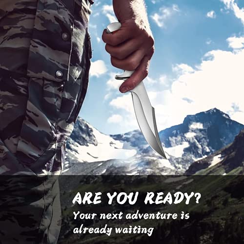 Umf 2 Set Fixed Blade Knives Skinning Knife Fix Blade Deer Hunting Knives With Sheath, Full Tang Sharp Knives For Men, Big Survival Bushcraft Knives For Camping Fishing Hiking Skinn And Outdoor #TOP4