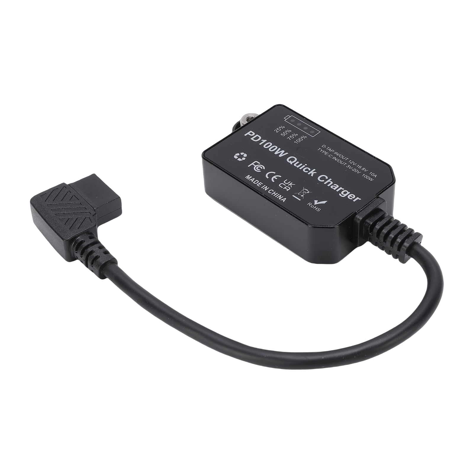 Annadue Zasilacz D Tap to Type C, Dwukierunkowy Kabel Szybkiej ładowarki PD100W do Akumulatora z Mocowaniem V, Szybka ładowarka USB C do Akumulatora Aparatu