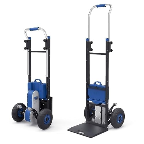 ZW4170DC 電動階段昇降台車 耐荷重170kg（経済型）折りたたみ キャリーカート 軽量 静音 炭素鋼フレーム 2輪 コンパクト 電動階段のぼれる キャリーカート ハンドキャリー 荷物運搬 階段用台車 家具移動 軽くてしっかり転がる 家庭用 工場 農業 工事 業務用 引越し 多用途に使用 大型タイヤ 高さ調節 取扱説明書付