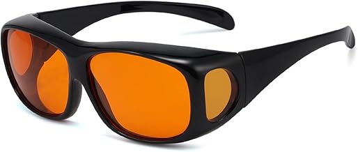 Eyekepper Anti Blaulicht Lesebrille Blaues Licht Blockierung Orangefarbene Linse Schutzbrille Fit over Brillen -Schwarz