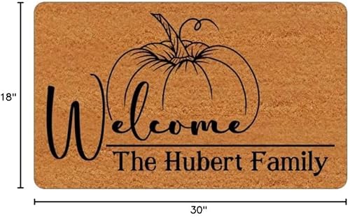 Miniatura 8 de Tapetes para puerta  Nombre de la familia con monograma  Tapete de bienvenida duradero personalizado  Tapete de piso de perfil bajo personalizado