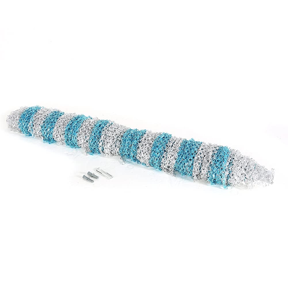 Chian Vorhang, Aluminium Metall Kettenvorhang Link Fliegenvorhang Insektentür Kettenvorhang Jalousien Schädlingsbekämpfung Vorhang für Küchen Geschäfte und Wintergärten, 90 x 214 cm Blau und Splitter