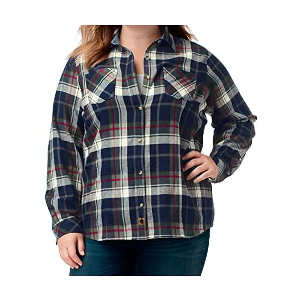 Legendary-Whitetails-Womens-Cottage-Escape-Flannel-Shirt Legendary Whitetails Women's Standard Cottage Escape Flannel Shirt, Forest Plaid, Medium