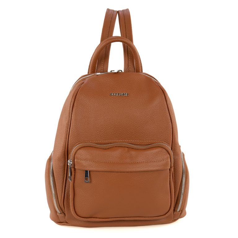 Pelletterie Borghese | Zaino Zainetto Borsa in Vera Pelle Morbida | Donna | Vari Colori | Artigianale Made in Italy | Piccolo Leggero & Elegante | Ideale per Lavoro & Università | Modello DENIS