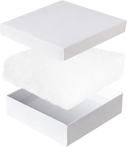 Miniatura 4 de batifine Cajas de regalo de joyería de cartón, paquete de 40 unidades, 3.5 x 3.5 x 1 pulgadas, caja de regalo pequeña con tapas, caja de joyería