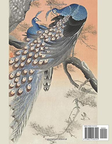 Notebook: Peacock Vintage Design Theme Cover Journal Cahier Large: 8.5 x 11 100 Lined Pages Notebook for Notes Ideas, Observations - Image 2
